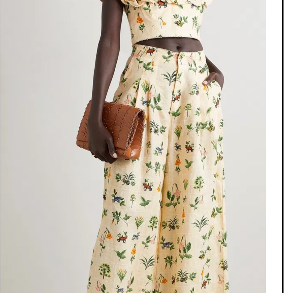 Agua by Agua Bendita Floral Wide-Leg Pants and Shirt